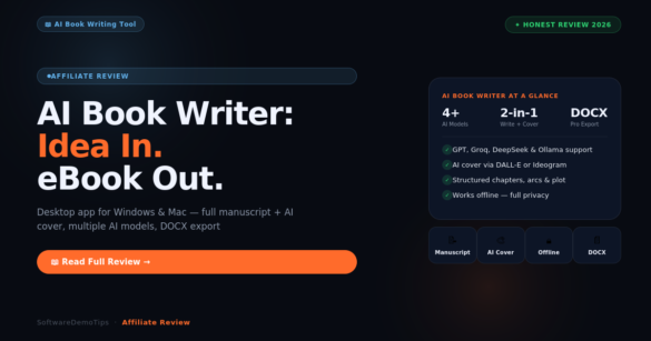 AI Book Writer review 2026 – desktop app to create ebooks with GPT DeepSeek and Ollama